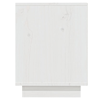Berkfield Shoe Cabinet White 110x34x45 cm Solid Wood Pine