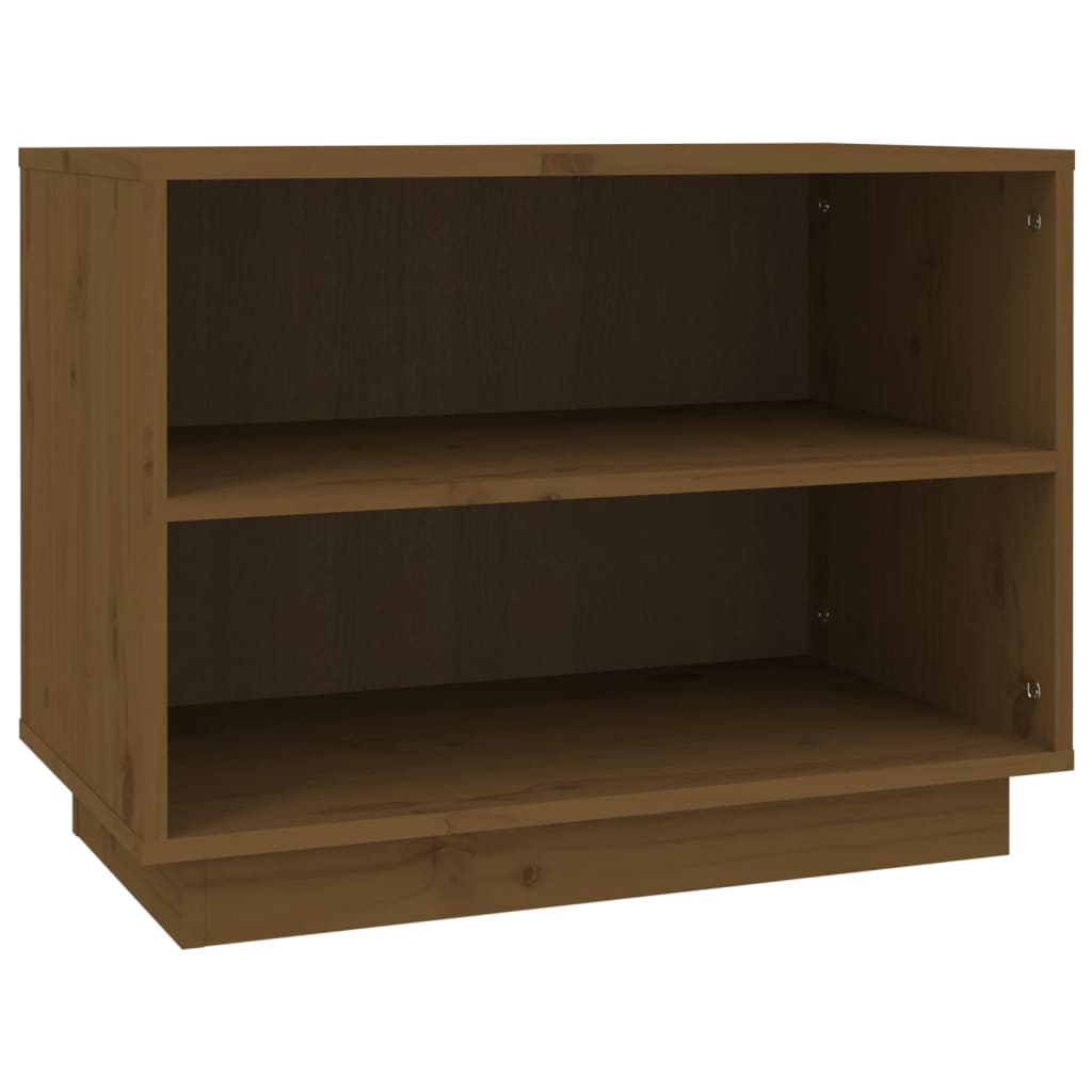 Berkfield Shoe Cabinet Honey Brown 60x34x45 cm Solid Wood Pine
