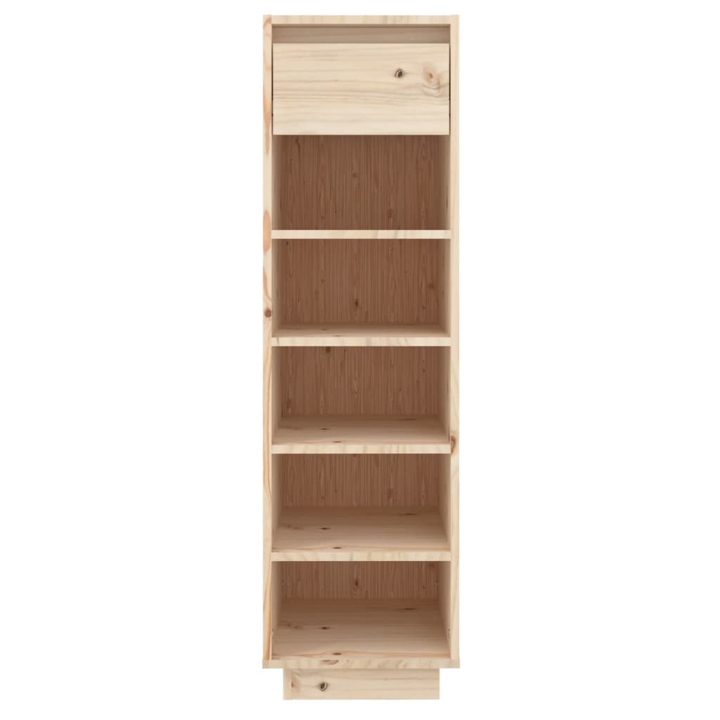 Berkfield Shoe Cabinet 34x30x105 cm Solid Wood Pine