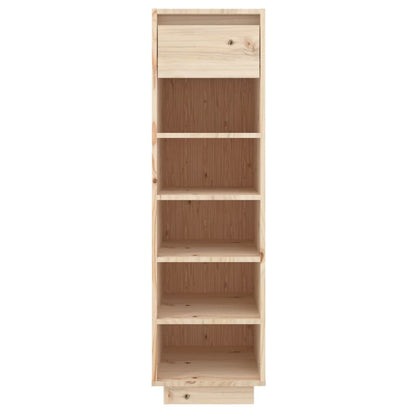 Berkfield Shoe Cabinet 34x30x105 cm Solid Wood Pine