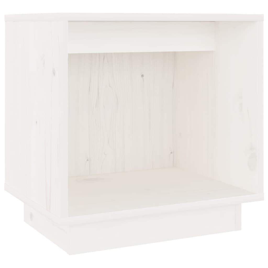 Berkfield Bedside Cabinet White 40x30x40 cm Solid Wood Pine