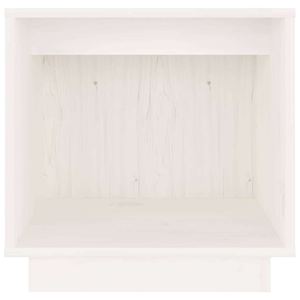 Berkfield Bedside Cabinet White 40x30x40 cm Solid Wood Pine
