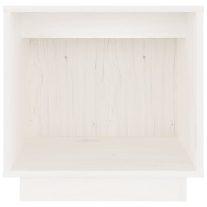 Berkfield Bedside Cabinet White 40x30x40 cm Solid Wood Pine