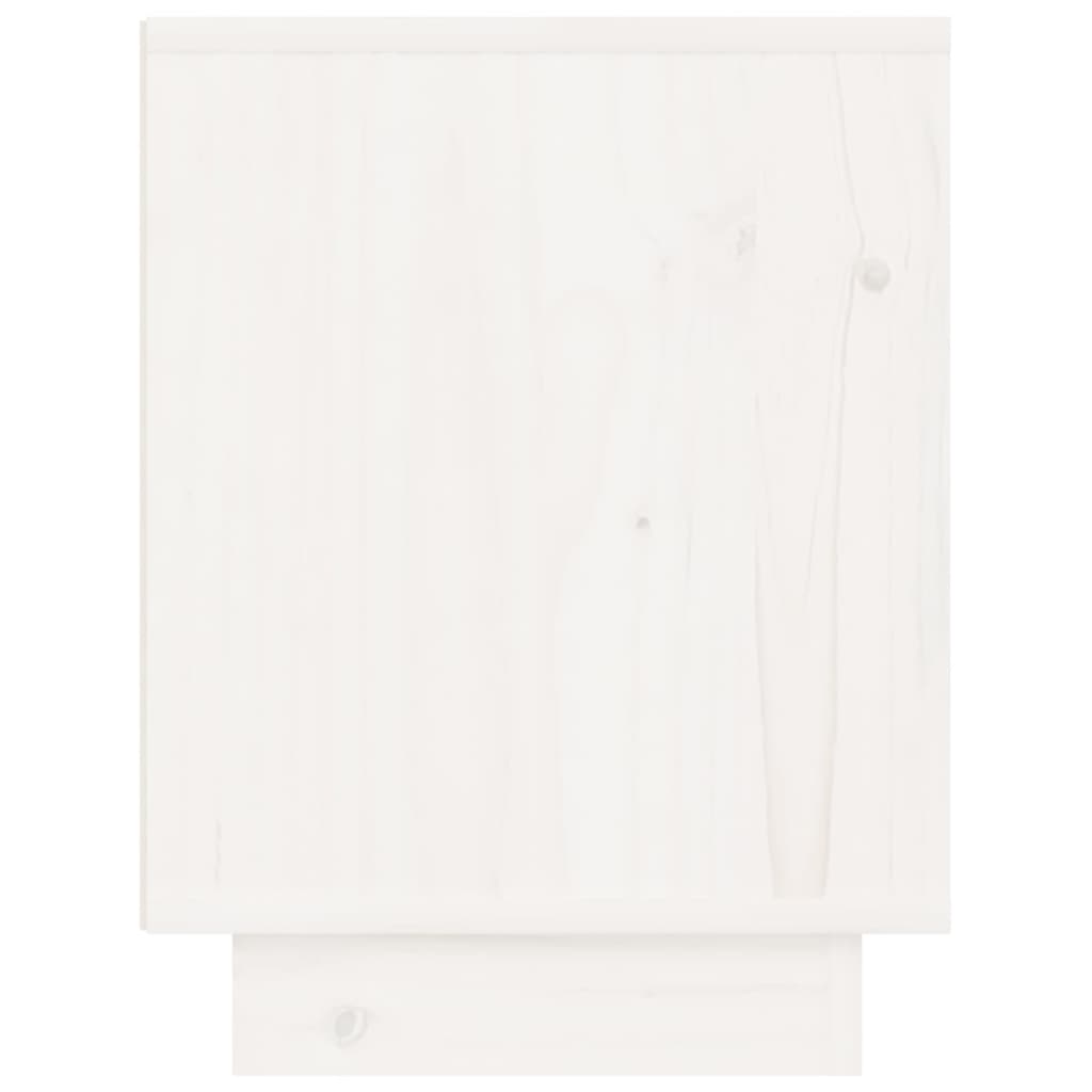 Berkfield Bedside Cabinet White 40x30x40 cm Solid Wood Pine