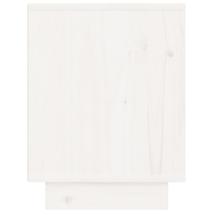 Berkfield Bedside Cabinet White 40x30x40 cm Solid Wood Pine