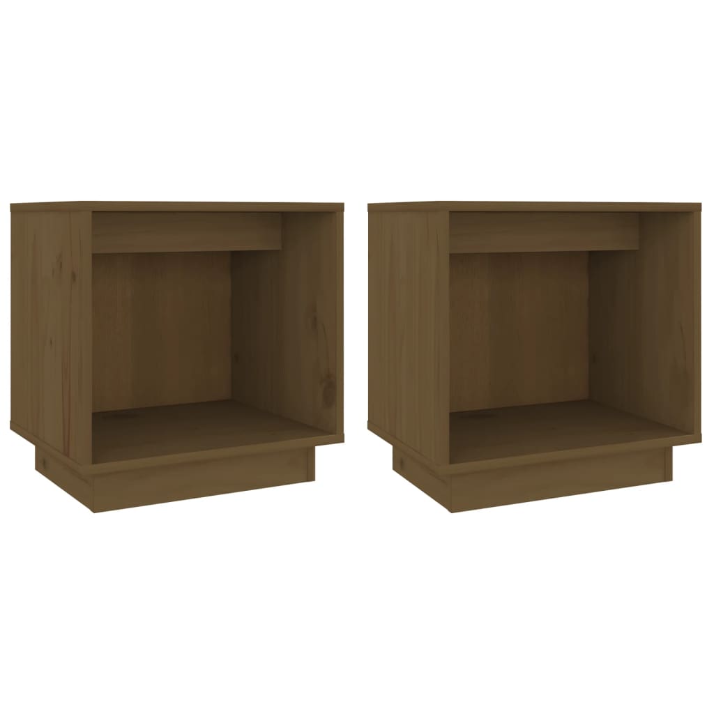 Berkfield Bedside Cabinets 2 pcs Honey Brown 40x30x40 cm Solid Wood Pine