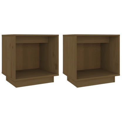 Berkfield Bedside Cabinets 2 pcs Honey Brown 40x30x40 cm Solid Wood Pine