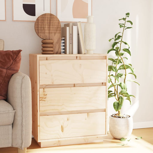 Berkfield Sideboard 60x34x75 cm Solid Wood Pine