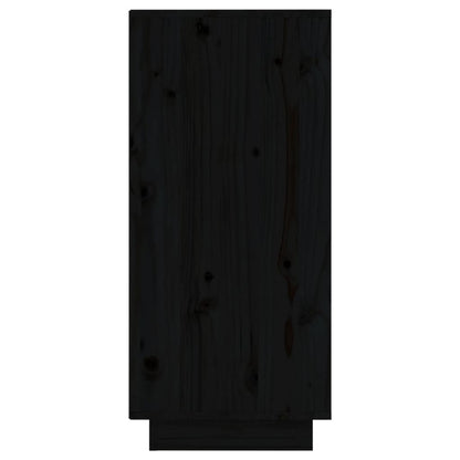 Berkfield Sideboards 2 pcs Black 31.5x34x75 cm Solid Wood Pine