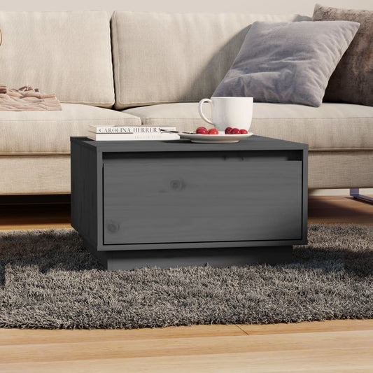 Berkfield Coffee Table Grey 55x56x32 cm Solid Wood Pine