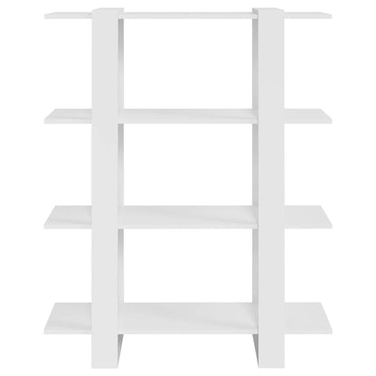 Berkfield Book Cabinet/Room Divider High Gloss White 100x30x123.5 cm