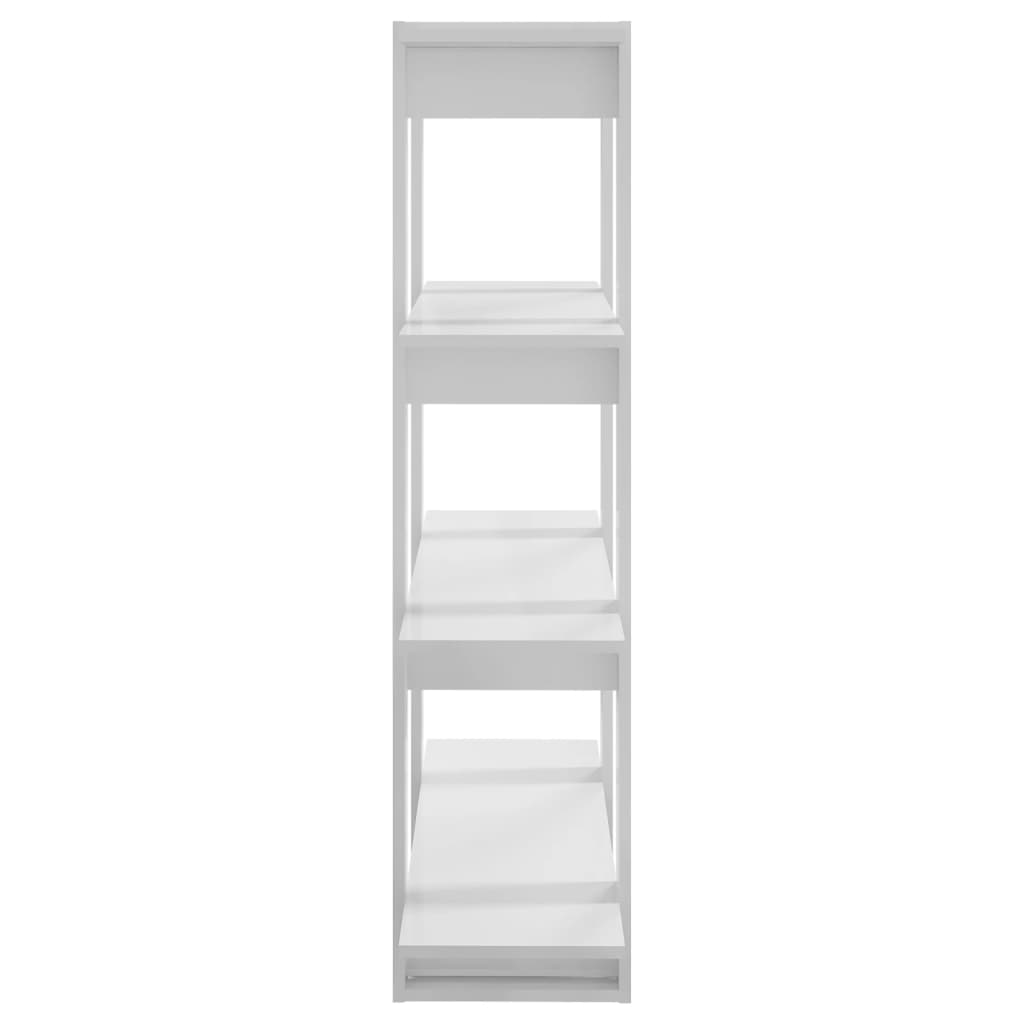Berkfield Book Cabinet/Room Divider High Gloss White 100x30x123.5 cm