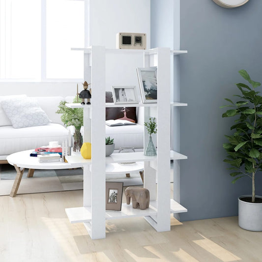 Berkfield Book Cabinet/Room Divider White 80x30x123.5 cm