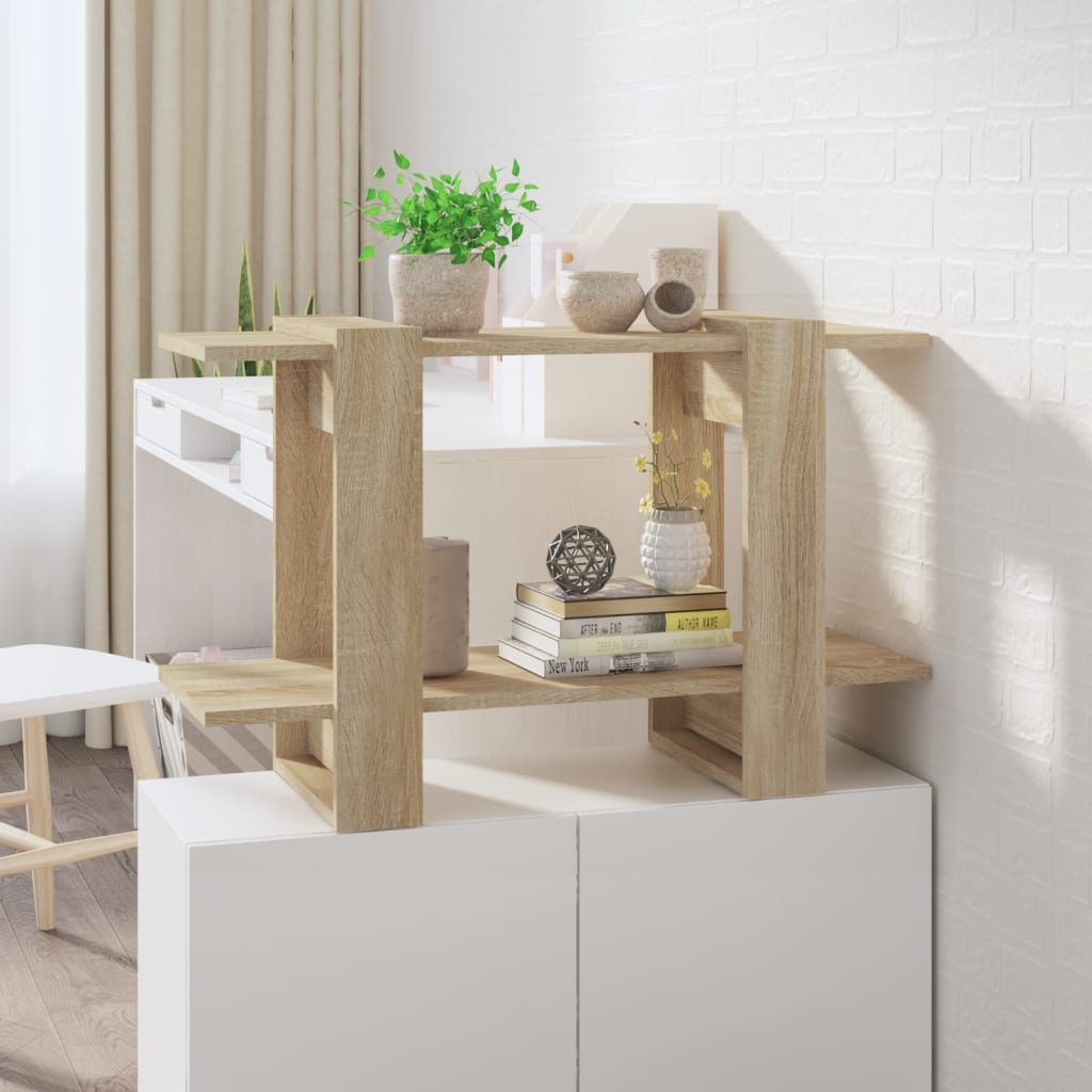 Berkfield Book Cabinet/Room Divider Sonoma Oak 80x30x51 cm
