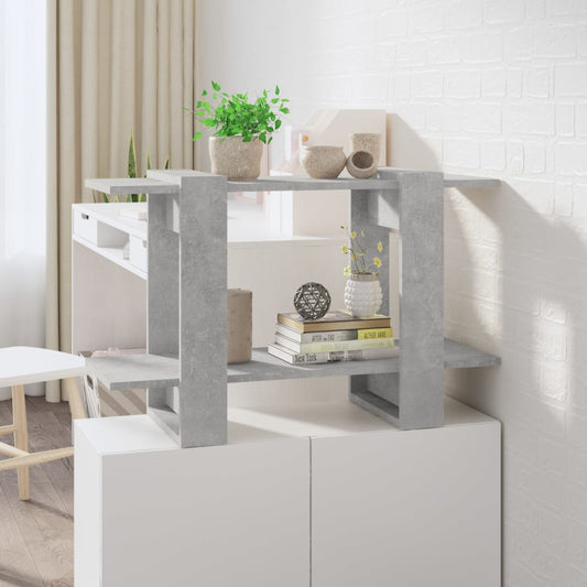 Berkfield Book Cabinet/Room Divider Concrete Grey 80x30x51 cm
