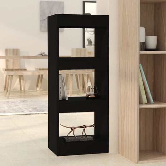 Berkfield Book Cabinet/Room Divider Black 40x30x103 cm Engineered Wood
