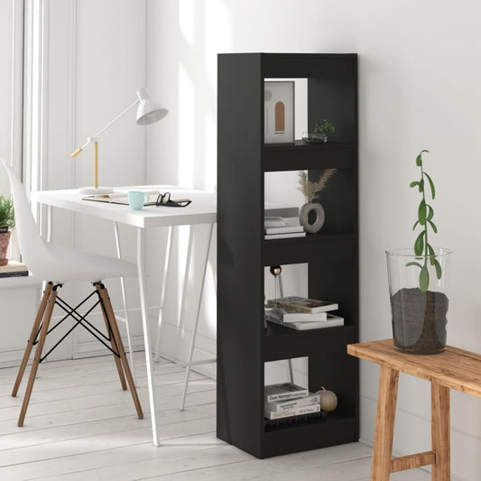 Berkfield Book Cabinet/Room Divider Black 40x30x135 cm