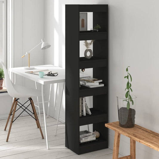 Berkfield Book Cabinet/Room Divider Black 40x30x166 cm