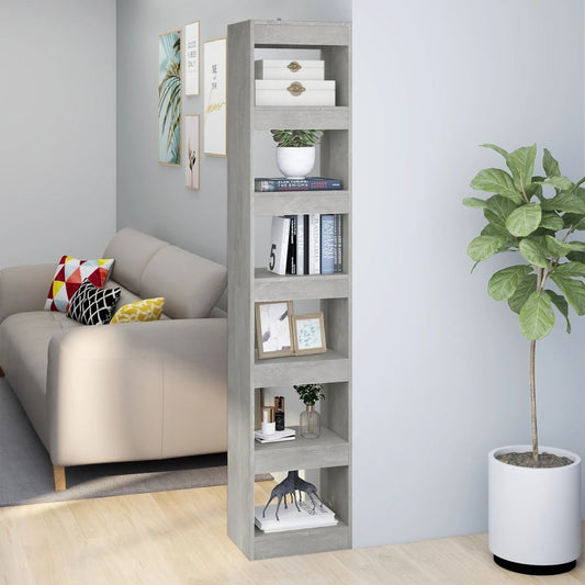 Berkfield Book Cabinet/Room Divider Concrete Grey 40x30x198 cm