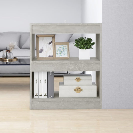 Berkfield Book Cabinet/Room Divider Concrete Grey 60x30x72 cm
