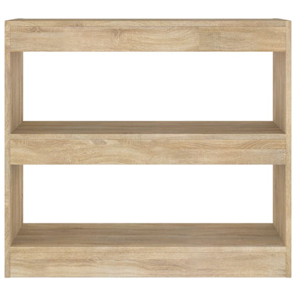 Berkfield Book Cabinet/Room Divider Sonoma Oak 80x30x72 cm