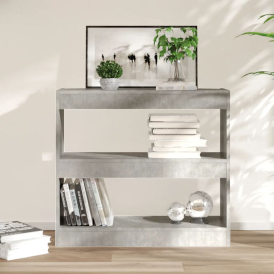 Berkfield Book Cabinet/Room Divider Concrete Grey 80x30x72 cm