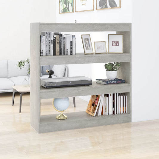 Berkfield Book Cabinet/Room Divider Concrete Grey 100x30x103 cm