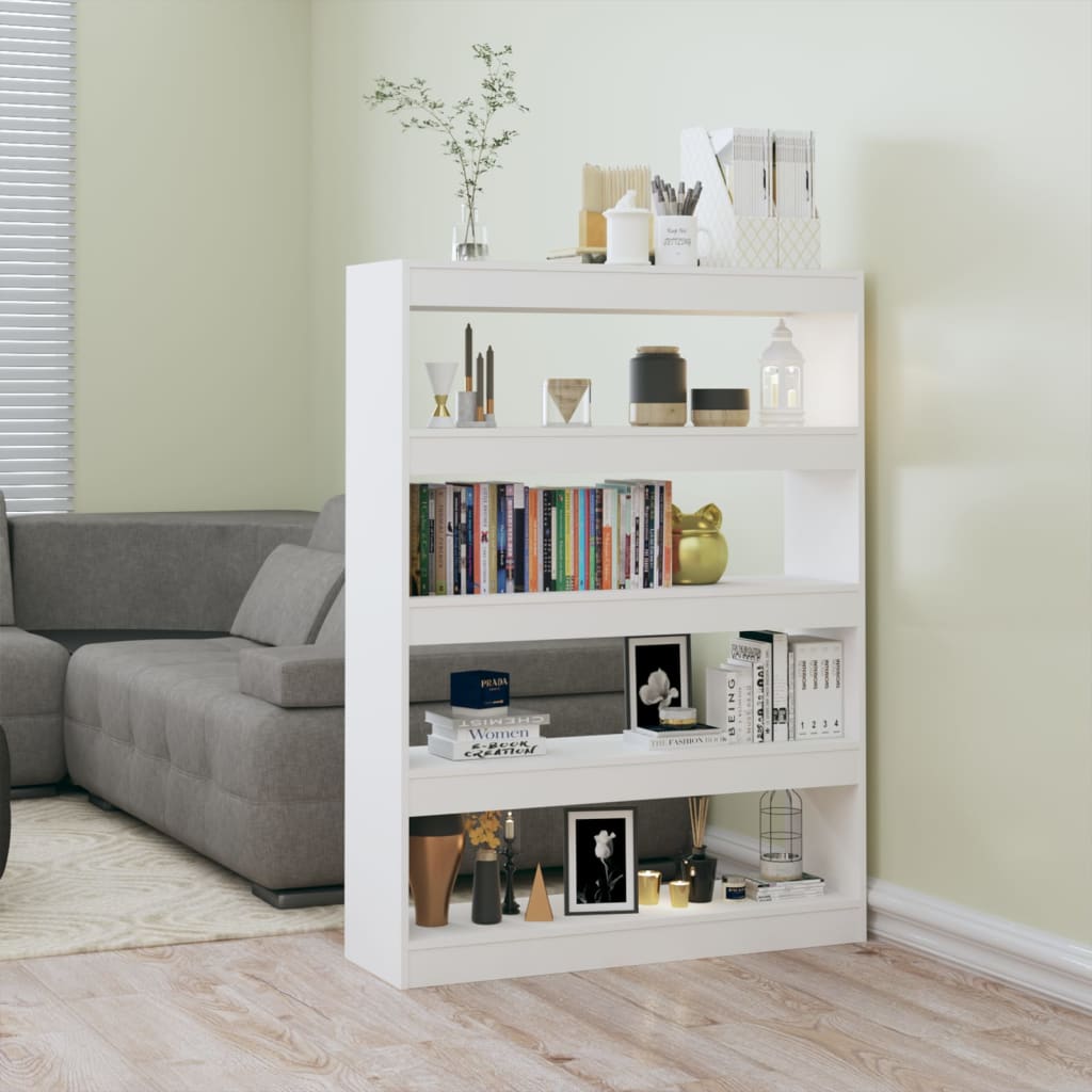 Berkfield Book Cabinet/Room Divider White 100x30x135 cm