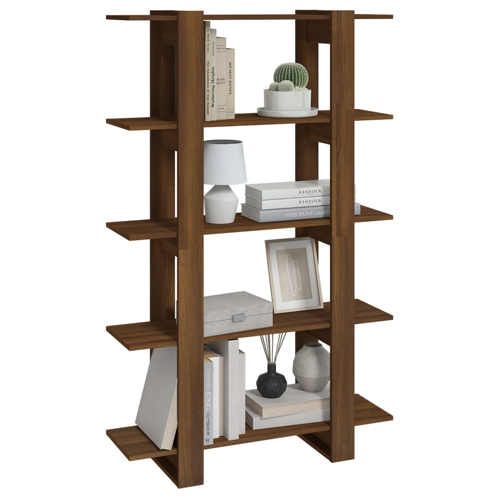 Berkfield Book Cabinet/Room Divider Brown Oak 100x30x160 cm