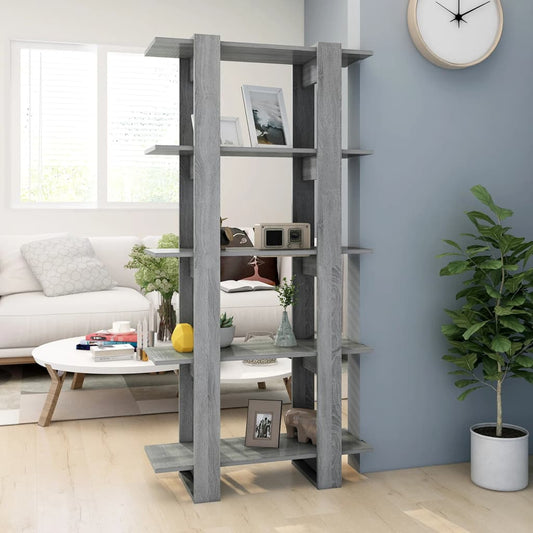 Berkfield Book Cabinet/Room Divider Grey Sonoma 80x30x160 cm Engineered Wood