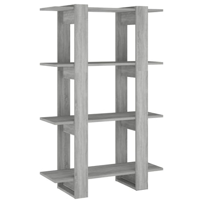 Berkfield Book Cabinet/Room Divider Grey Sonoma 80x30x123.5 cm