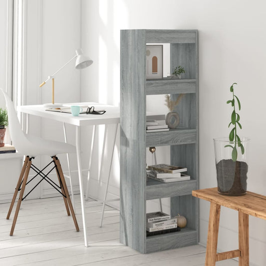 Berkfield Book Cabinet/Room Divider Grey Sonoma 40x30x135 cm