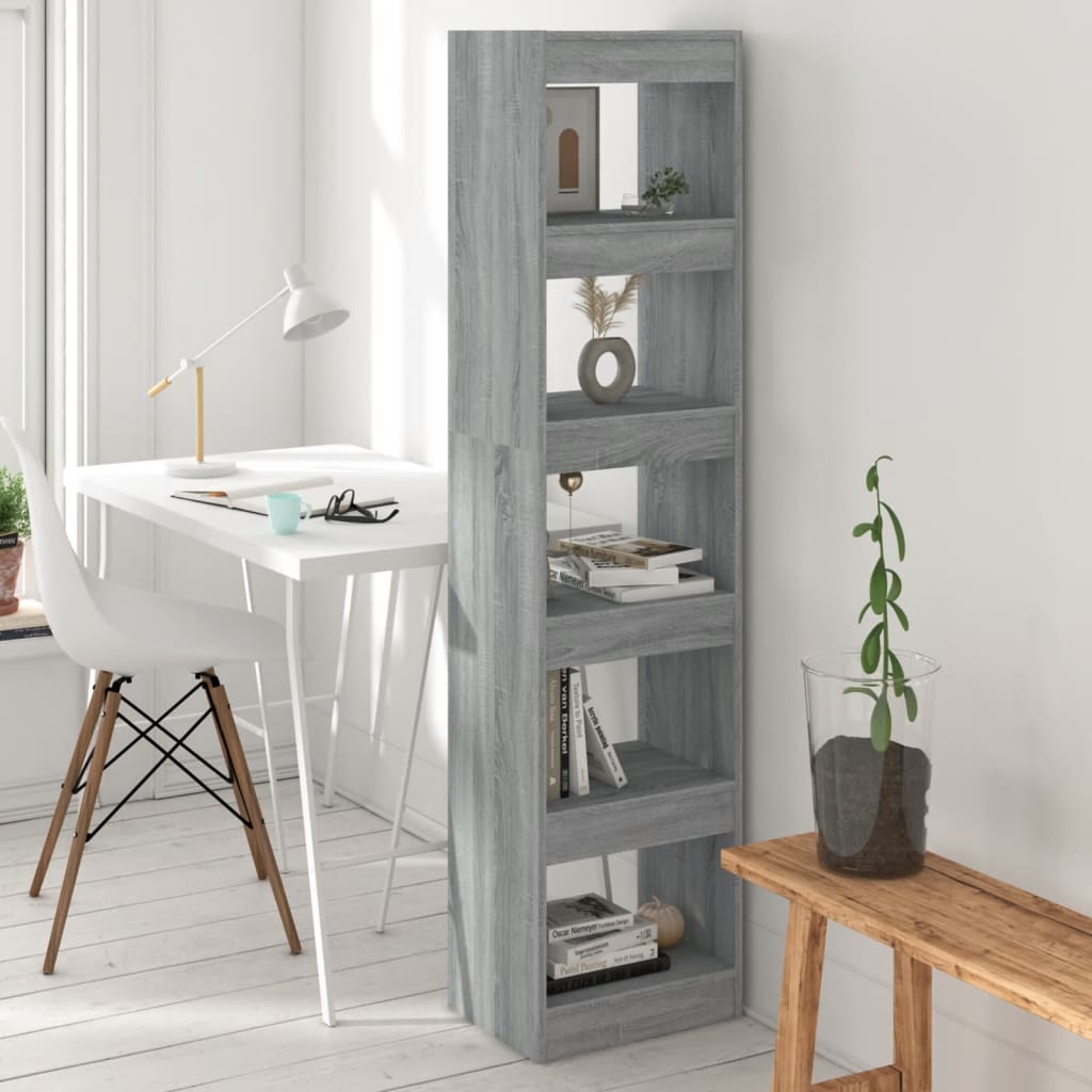 Berkfield Book Cabinet/Room Divider Grey Sonoma 40x30x166 cm