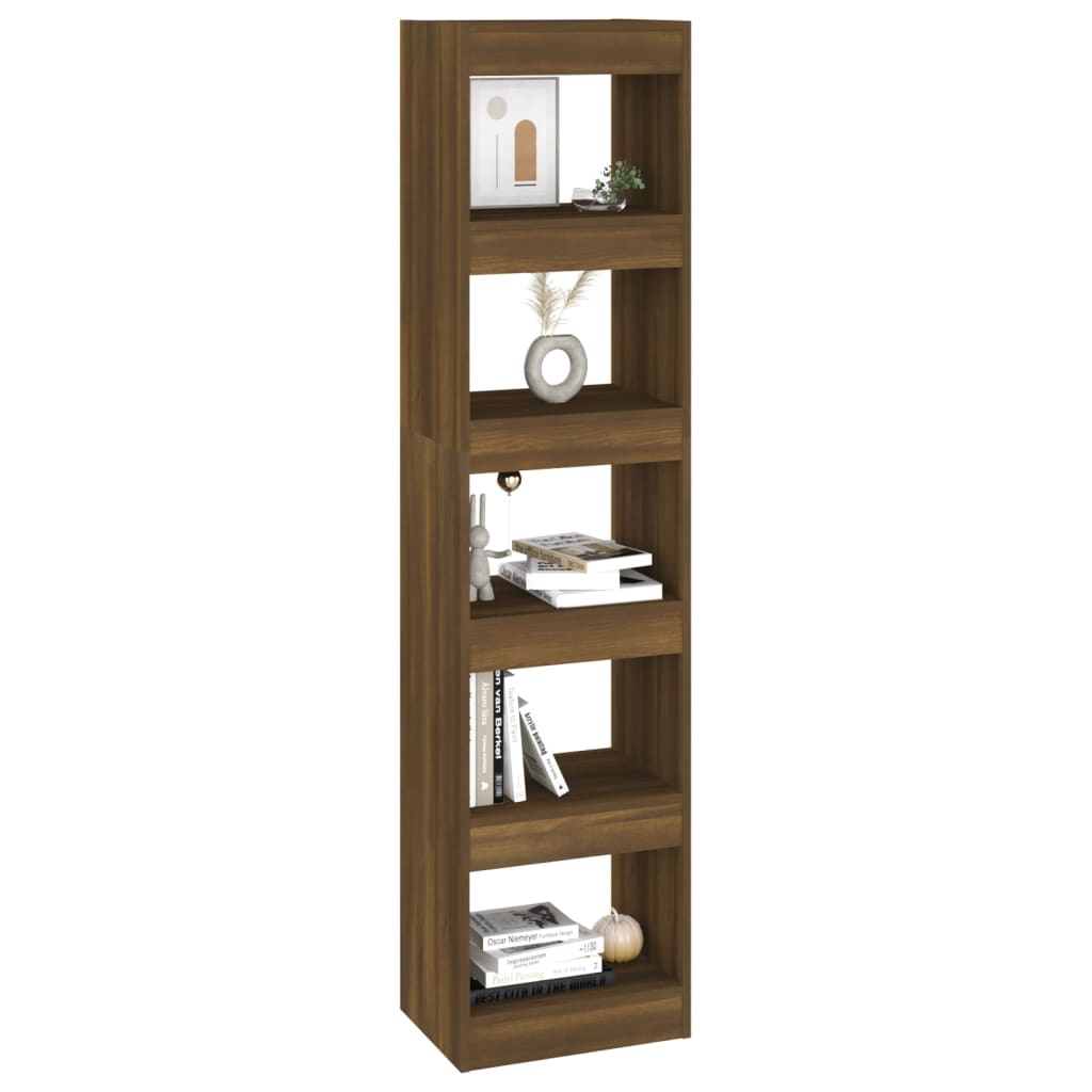 Berkfield Book Cabinet/Room Divider Brown Oak 40x30x166 cm