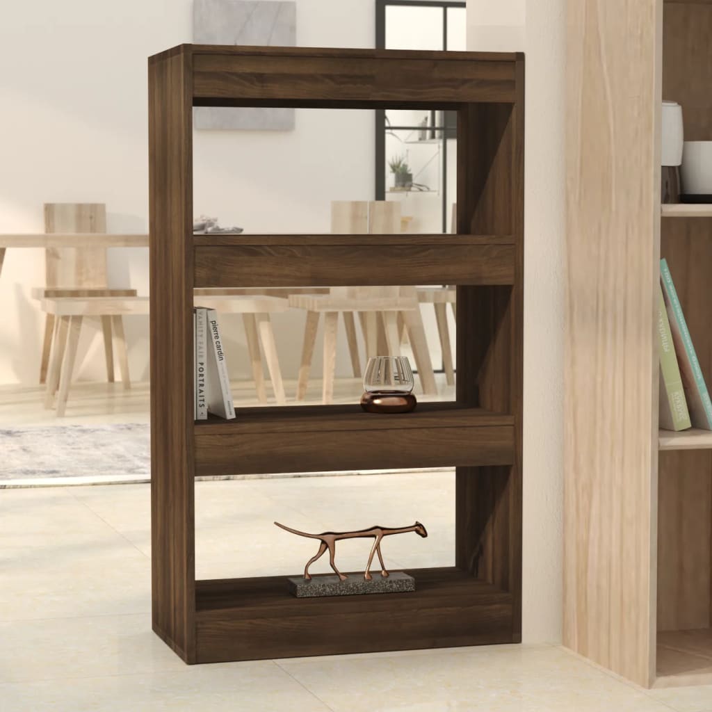 Berkfield Book Cabinet/Room Divider Brown Oak 60x30x103 cm Engineered Wood