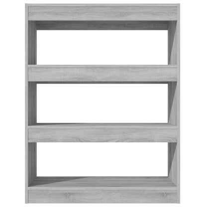 Berkfield Book Cabinet/Room Divider Grey Sonoma 80x30x103 cm Engineered wood