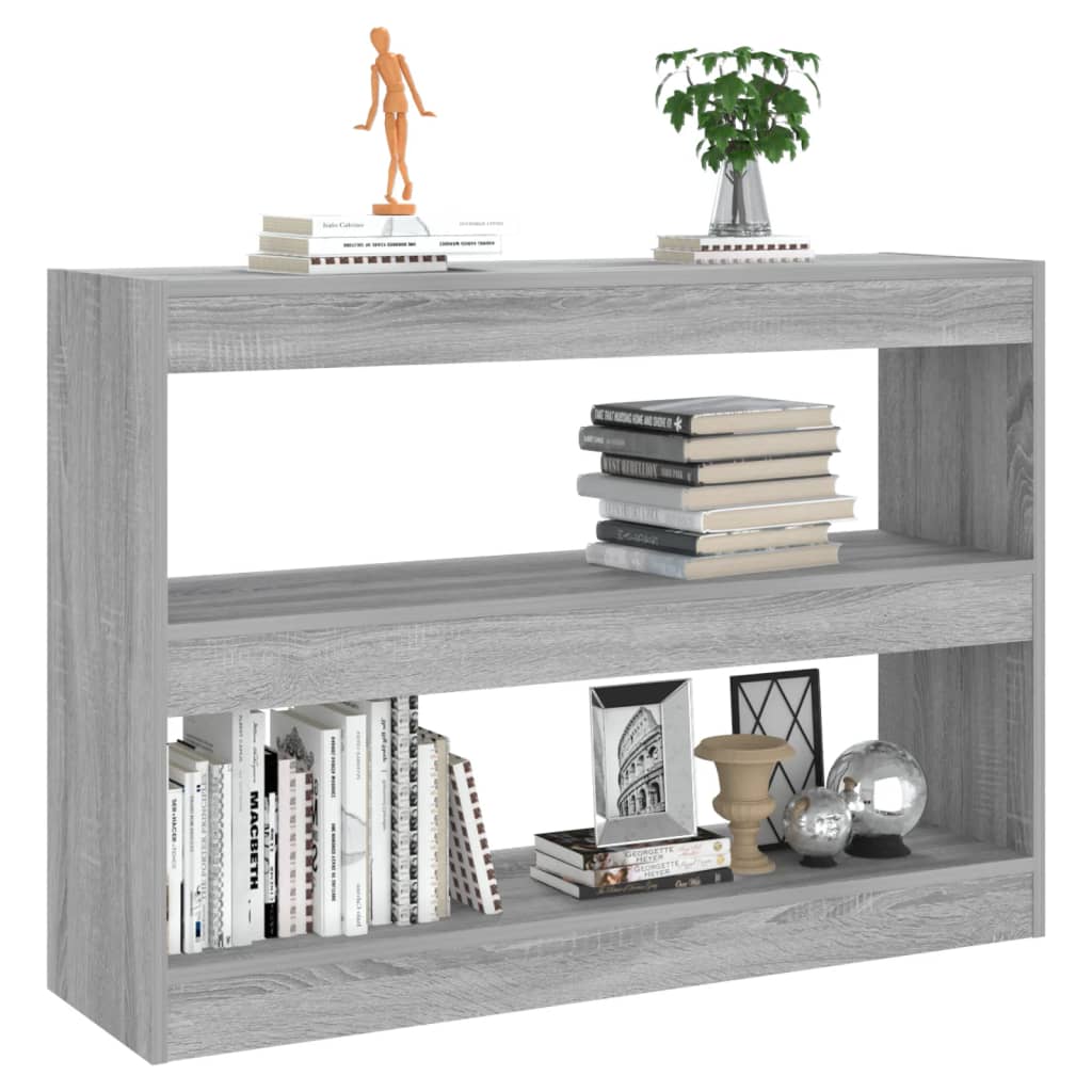 Berkfield Book Cabinet/Room Divider Grey Sonoma 100x30x72 cm