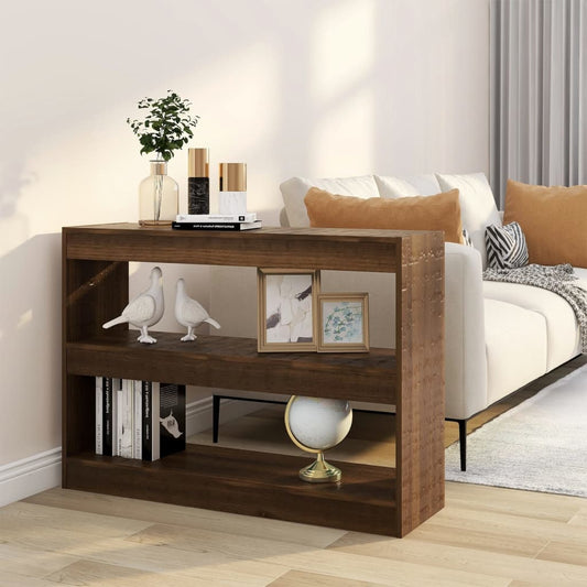 Berkfield Book Cabinet/Room Divider Brown Oak 100x30x72 cm