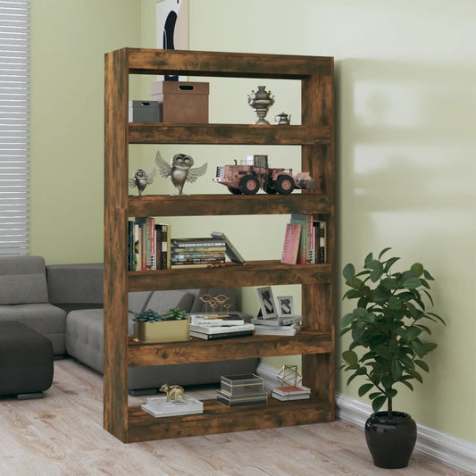 Berkfield Book Cabinet/Room Divider Smoked Oak 100x30x166 cm