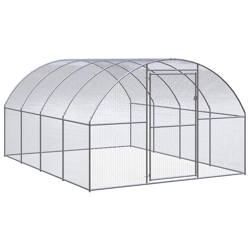 Berkfield Outdoor Chicken Coop 3x4x2 m Galvanised Steel