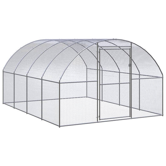 Berkfield Outdoor Chicken Coop 3x4x2 m Galvanised Steel