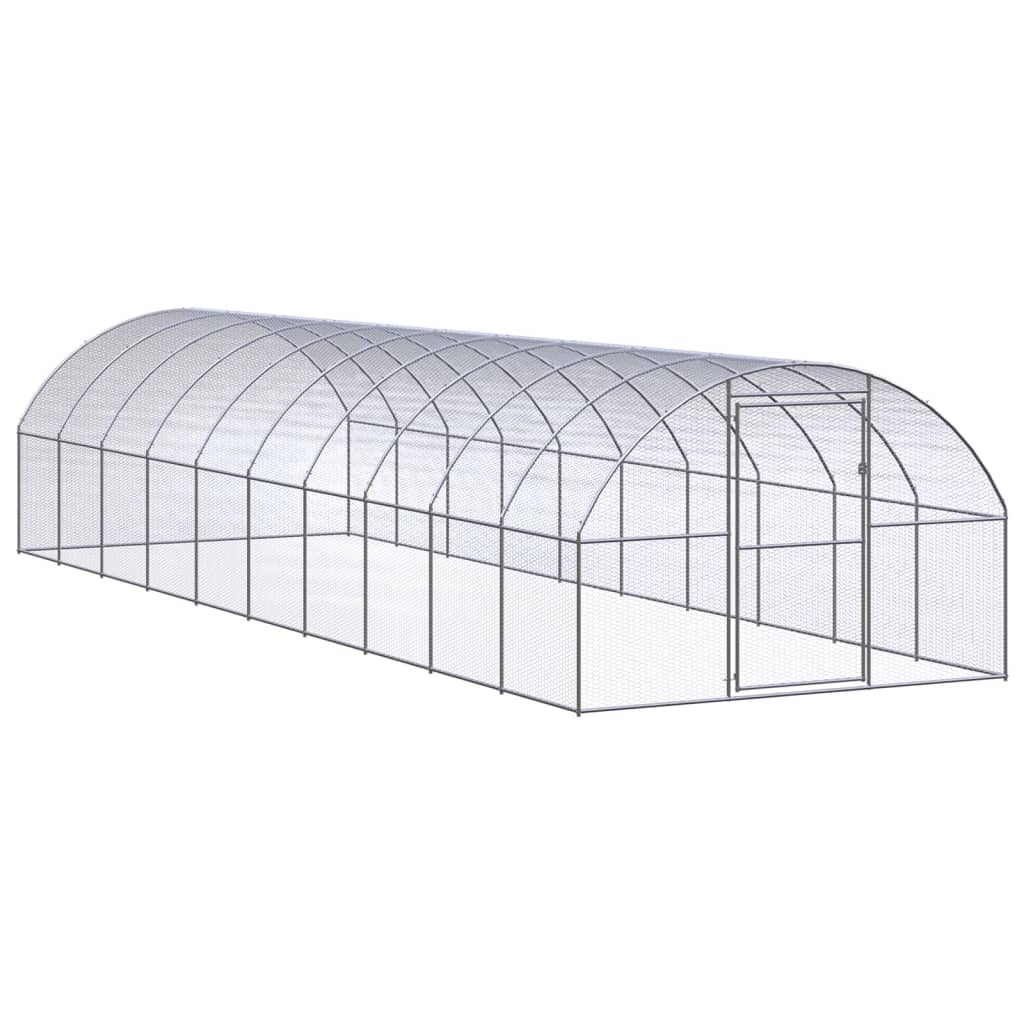 Berkfield Outdoor Chicken Coop 3x10x2 m Galvanised Steel
