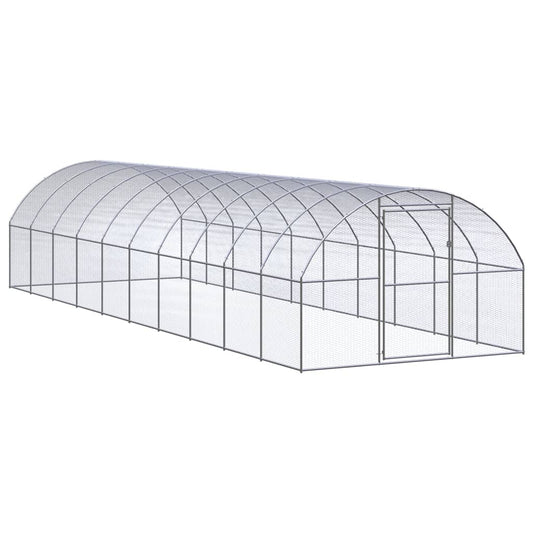 Berkfield Outdoor Chicken Coop 3x10x2 m Galvanised Steel