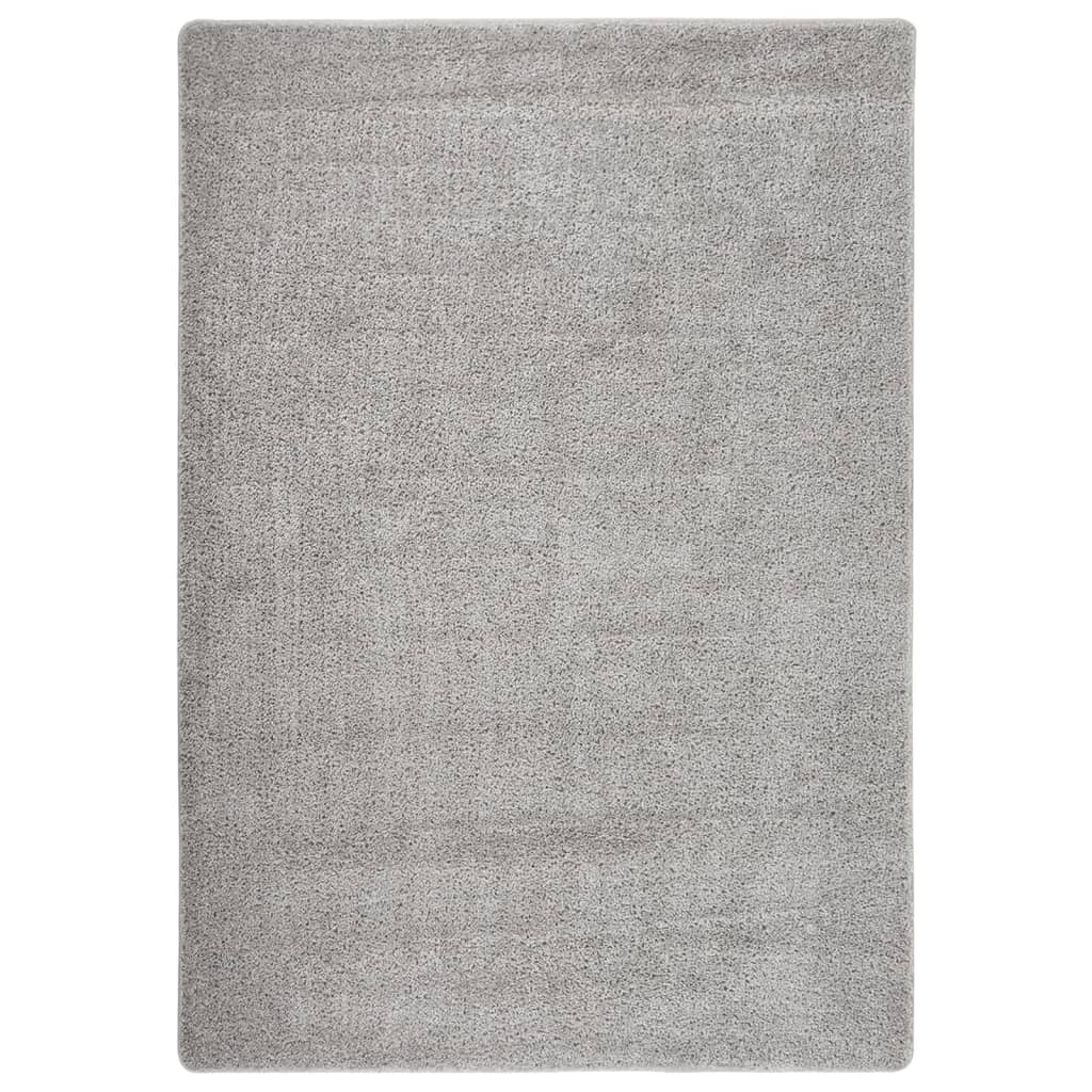 Berkfield Shaggy Rug Light Grey 160x230 cm Anti Slip