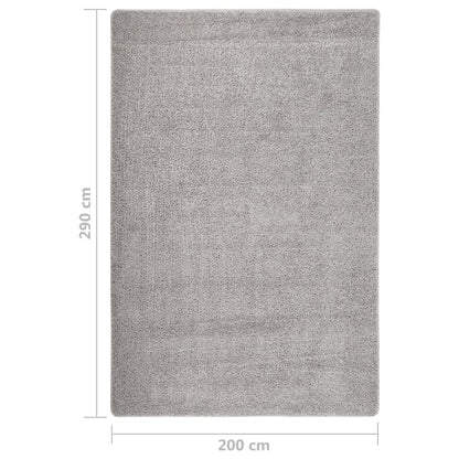 Berkfield Shaggy Rug Light Grey 200x290 cm Anti Slip