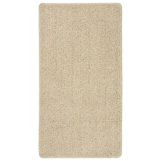Berkfield Shaggy Rug Cream 80x150 cm Anti Slip