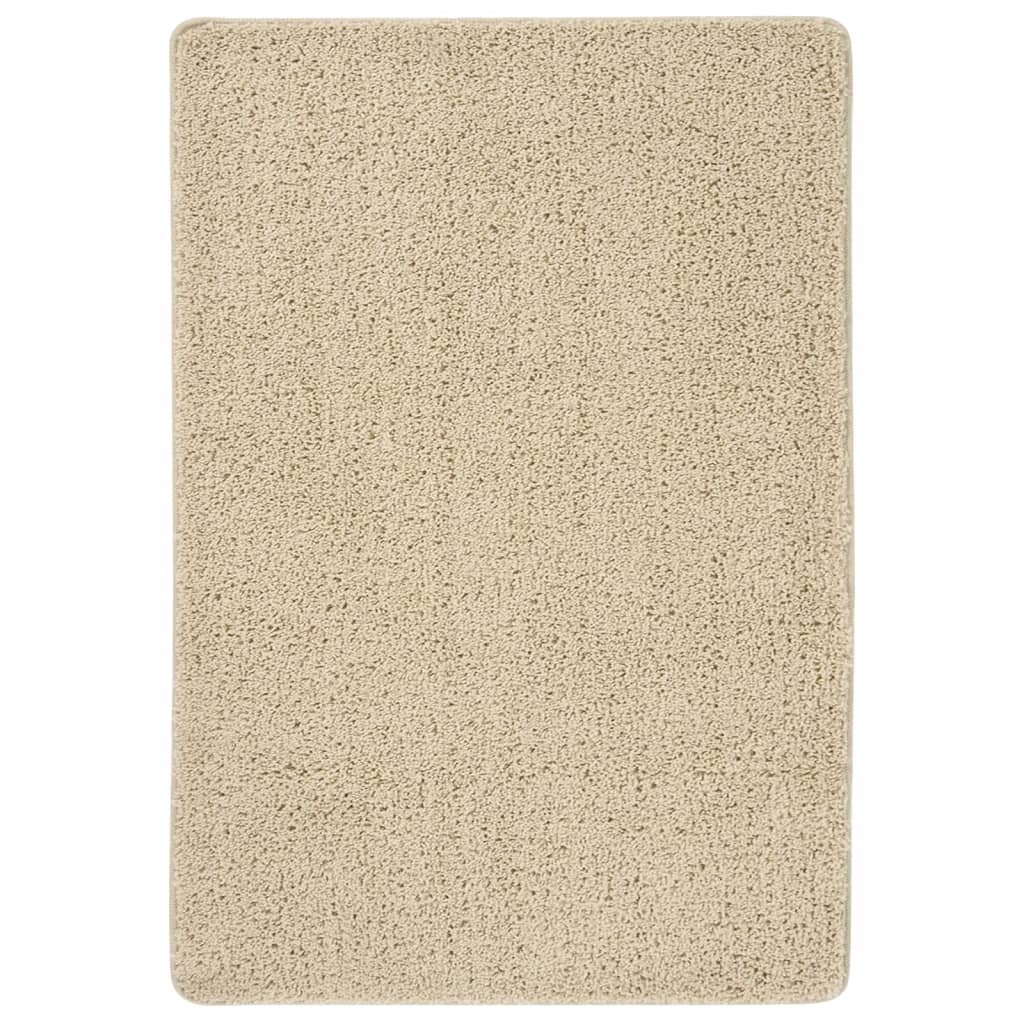 Berkfield Shaggy Rug Cream 120x170 cm Anti Slip