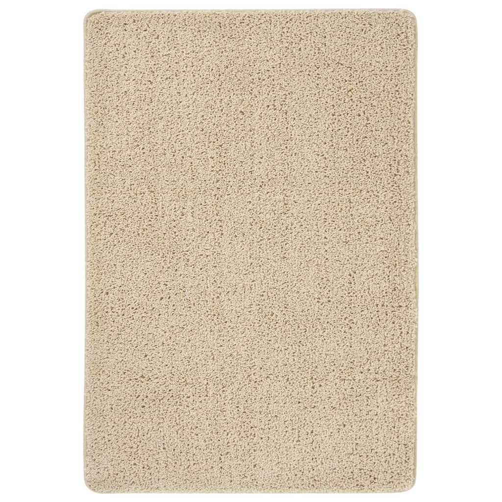 Berkfield Shaggy Rug Cream 160x230 cm Anti Slip
