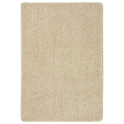 Berkfield Shaggy Rug Cream 160x230 cm Anti Slip