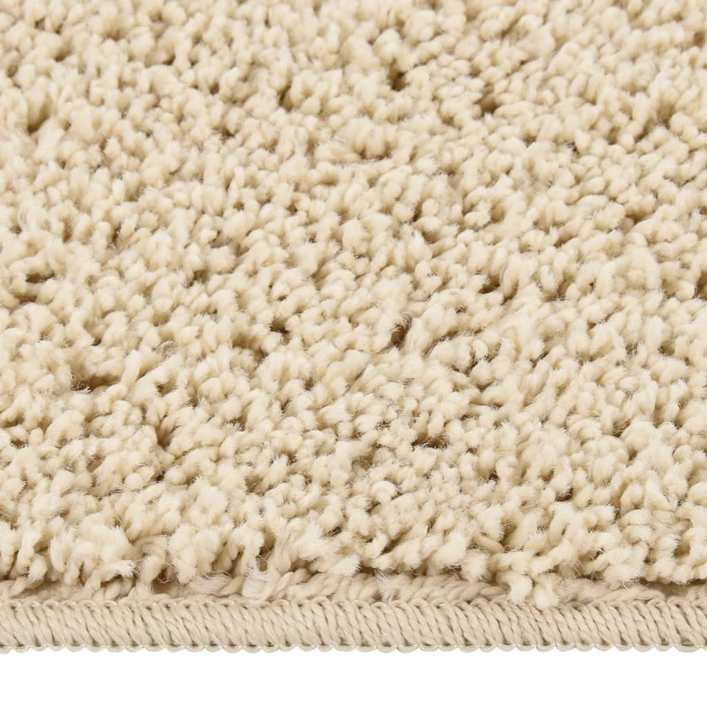 Berkfield Shaggy Rug Cream 160x230 cm Anti Slip